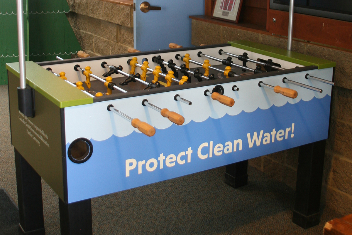 watershed themed foosball table